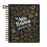 &bdquo;Anti-Planner&ldquo; ne&scaron;iojamasis kompiuteris &bdquo;Premium&ldquo; baltasis popierius, apsaugantis nuo kraujavimo, ADHD pritaikytas kasdienis organizatorius su komiksų spalvinimo puslapiais ir strategijomis L juoda