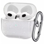 &bdquo;Bling Glitter&ldquo; mink&scaron;tas ausinių dėklas, skirtas &bdquo;Apple Airpods Pro 2 2022&ldquo; 2 kartos &bdquo;Air Pods&ldquo; 3 2 1 3 kartos dangtelis su raktų pakabuku Airpods 3
