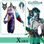 Žaidimas Lmpact Xiao Cosplay Kostiumai Anime Figūrėlė Helovino Kostiumas Vestido Kostiumas Perukas Kaukė Vaidmenų Žaidimo Drabužiai Vakarėlis A Uniforma S-(Full set+wig)