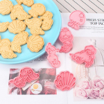 6 vnt. / rinkinys Mermaid Shell Seahorse Cookie Formelės Pasidaryk pats plastikinės fondant tortų formelės