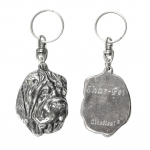 Shar-Pei &ndash; sidabruotas &scaron;unų pakabukas, rankinės puo&scaron;mena, kuprinės pakabukas prekės ženklo Art-Dog sidabras