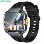 SACOSDING Naujas 2,0 colių 2024 Bluetooth Call Smart Watch Men Sport Fitness Tracker i&scaron;manusis laikrodis, skirtas Android IOS Skaičiuoklė 400mAh Didelė baterija juoda