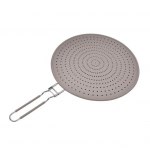 Silikoniniai apsauginiai nuo purslų kepant, universalus dydis, lengvai valomi, atsparūs kar&scaron;čiui, sulankstoma rankena pilka