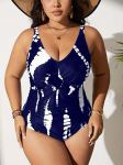 Didelio dydžio moteri&scaron;ki maudymosi kostiumėliai, 2025 m. seksualus moters maudymosi kostiumėlis su bikiniu, vientisas maudymosi kostiumėlis Tankini Big Beachwear maudymosi kostiumėliai Monokini 3XL tamsiai mėlyna spalva