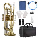 Bb Kornetas Varinis Instrumentas Pavir&scaron;iaus Dažai Auksinis Apdorojimas Profesionalus Varinis Kornetas Su Ne&scaron;iojimo auksas
