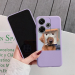 Juokingas &scaron;unų mink&scaron;tas silikoninis dėklas, skirtas Redmi Note 13 Pro 13C 14 Poco C65 Samsung A55 M35 S24 Xiaomi iPhone Huawei Honor 200 Realme 9 fotoaparato smūgiams atsparus dangtelis Samsung Galaxy S9 Plus violetinė