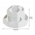 360 Besisukantis ra&scaron;iklio laikiklis Stalo priedai Didelės talpos pie&scaron;tuko makiažo laikymo dėžutė Stalinis tvarkytuvas Mokyklos biuro ra&scaron;tinės reikmenys balta