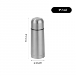 350/500/750/1000 ml Kavos termoso terminio vandens butelis arbatai kar&scaron;tiems ir &scaron;altiems gėrimams nerūdijančio plieno vakuuminiu sandarumu izoliuoti termoso vandens kolbų buteliai 350ml sidabras