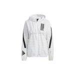 Adidas WND. Languotas laisvalaikio sportinis &scaron;varkas su gobtuvu moterims, baltas GJ7725 L