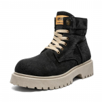 Madingi mėlyni džinsiniai vyri&scaron;ki batai rudeniniai auk&scaron;ta auk&scaron;ta platforma kauboji&scaron;ki batai vyri&scaron;ki originalūs laisvalaikio trumpi batai vyrams botas para hombre 39