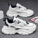Vyri&scaron;ki sportbačiai orui pralaidus tinklelis korėjieti&scaron;ka versija Madingi stori padai Patogūs suvarstyti Vyri&scaron;ki sportiniai batai Zapatillas De Hombre 39 balta