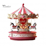 Karuselės kalėdinis papuo&scaron;alas 2D plok&scaron;čias akrilinis pakabinamas karuselės pakabukas Kalėdų eglutės papuo&scaron;imas namų dekoravimui rožinė