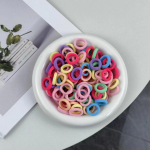 10 vnt. spalvingų pagrindinių nailoninių elastinių plaukų gumelių mergaitėms, skirtų uodegai laikyti, scrunchie, gumelės, vaiki&scaron;ka mada, kūdikių plaukų aksesuarai 10pcs