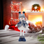 Kalėdų lėlės teleskopinės kojos Kalėdų puo&scaron;mena įdaryti figūrėlė žaislas Kalėdų papuo&scaron;alas &scaron;ventiniam židinio medžio stalo stalvir&scaron;is