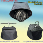 Beam Moving Head Apdangalas nuo lietaus Sijos scena Lengvo lietaus sniego paltas Apdangalas nuo lietaus Par Light Neper&scaron;lampamas juodas plastikas