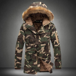 Kamufliažinė parka vyri&scaron;ka žieminė striukė vyrams dideliu kailiniu apykakle mada vidutinio ilgio paltai plius dydis žieminis paltas vyrams parka homme 5XL S black