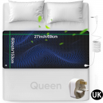 Įžeminimo kilimėlis lovai, 27'' &times; 60'', miegui ir skausmui mal&scaron;inti patalpose su įžeminimo laidu UK Plug juoda