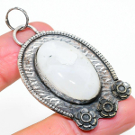 Rainbow Moonstone Handmade 925 Sterling Silver Gift Pendant 2.40 m6g12