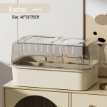 &bdquo;Auksinio lokio kambarinis žiurkėno narvas su akriliniu stoglangiu&ldquo; Khaki: Extra Large 46CM