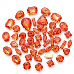 Tiekimo stiklinis letenėlių grąžtas, rankomis siūtas deimantinis kri&scaron;tolo sagtis, &bdquo;pasidaryk pats&ldquo;, vestuviniai drabužiai, plaukų aksesuarai, batų sagties aksesuarai, mi&scaron;rūs, 50 vnt. 50pcs Gold Claw