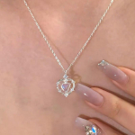 &Scaron;irdies karoliai Paprasti karoliai vakarėlio papuo&scaron;alai Dovana Saldi eleganti&scaron;ka raktikaulio grandinė one size