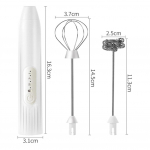 Elektrinis kavos mai&scaron;ytuvas, pieno plaktuvas, gaminimo aparatas, putų plakiklis, USB įkrovimas, kiau&scaron;inių plaktuvas, rankinis, 3 greičių reguliuojamas, 1200 mAh balta