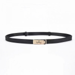 Nauja mada Retro natūralios odos reguliuojamas auksinis diržas su sagtimi moteri&scaron;kas plonas karkasinis diržas Moteri&scaron;ka džinsinė suknelė su juosmeniu juoda