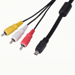 Vaizdo garso AV kabelis Mini USB į 3 RCA, skirtas &bdquo;Canon&ldquo; fotoaparatui IXUS 990 IS 980 IS 970 IS 870 IS 200