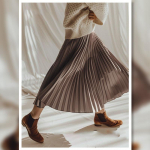 Retro Mada Moteri&scaron;ki Sijonai Žieminiai A silueto Klostuoti Paprasti Biuro Damos Sijonai Moteri&scaron;ki One Size juoda