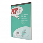 Bloc de 20 toiles en coton pour peinture - A4 balta