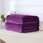 Vienspalvis debesies audinės flanelinis antklodė &ndash; puikiai tinka biure ir kambariuose su oro kondicionieriumi 200x230 cm 1380 g violetinė