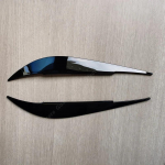 2 vnt. ABS blizgios pikto žvilgsnio priekinių žibintų antakiai vokai BMW 4 serijos F32 F33 F36 M4 420d 420i 425d 430i 435i 440i 2013- Tiuningas Gloss Black