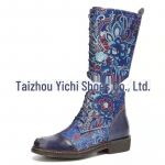 Moteri&scaron;ki etninio totemo ra&scaron;to kvadratinio kulno iki blauzdos ilgio riterio batai 39 mėlyna