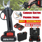 JAV ki&scaron;tukas 88V belaidės elektrinės genėjimo žirklės 30 mm maksimalus pjovimas sodo genėjimo pjoviklis su 2 ličio jonų baterijomis