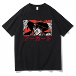 Hellsing Ultimate mar&scaron;kinėliai Unisex Harajuku Aesthetic Alucard Eyes Mar&scaron;kinėliai Unisex Anime Unisexga Auk&scaron;tos kokybės retro medvilniniai smėlio mar&scaron;kinėliai 2XL