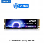 EAGET itin spartus M.2 NVMe SSD PCIe 3.0 X4 vidinis kietojo kūno diskas su 3500 MB/s skaitymo greičiu, 2280 formos faktorius ne&scaron;iojamiesiems kompiuteriams, stacionariems kompiuteriams 512G