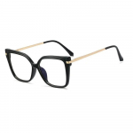 Stilinga optika minuso trumparegystės akiniai moterims leopardiniai dideli kvadratiniai akinių rėmeliai metaliniai kompiuteriniai akiniai nuo mėlynos &scaron;viesos 0~-6. myopia-100