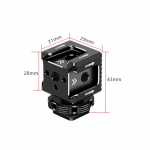 Trigubas &scaron;altojo batelio adapteris 1/4 Arri skylė kar&scaron;tojo batelio monitoriaus pagrindas mikrofono papildomo ap&scaron;vietimo laikiklis SLR fotoaparato narvelio priedams