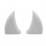 1 pora Helovino dekoracija Automobilių vampyrų dantys automobiliams, sunkvežimiams, visureigiams, vandeniui atsparūs automobilio iltys, automobilio priekinės grotelės, vampyrų dantys S balta