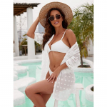 Moteri&scaron;ka didelio dydžio Nauja Bikini Clear Beach apsaugos nuo saulės mar&scaron;kinėlių suknelė L