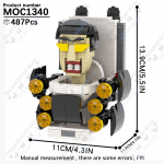 MOOXI Anime Serija Skibidi Tualeto Figūrėlės Operatorius Mū&scaron;io Robotas Konstruktoriaus Modelis MOC Kaladėlės &bdquo;Pasidaryk pats&ldquo; Montessori Žaislai Vaikams Dovanos