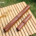 Vandeniui atsparus odinis lauko pikniko kilimėlis - Didelis dydis kempingui ir kepsninei 43x30 cm ruda