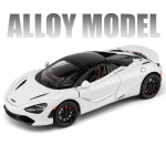 1:24 McLaren 720S Lydinio Lenktyninio Automobilio Modelis Lieto Metalo Sportinio Automobilio Modelis Simuliacinis Garsas ir &Scaron;viesa Kolekciniai Papuo&scaron;alai Vaikų Žaislai Berniukų Dovana balta