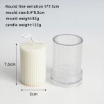 Rankų darbo plastikinių žvakių formų aromatinė žvakių formavimo forma visų rū&scaron;ių apvalioms ilgoms juostelėms Round fine serration 5x7.5cm