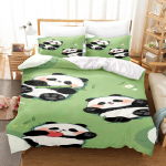 Panda Antklodės Užvalkalų Rinkinys Antklodės Lovos Patalynės Rinkiniai 3D Vaikų Lovos Patalynės Rinkinys Viengulio Dydžio Karali&scaron;ko 140x210cm