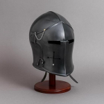 Viduramžių barbuta &scaron;almas su vizoriumi 16 gabarito plieno &scaron;arvai Riterio kryžiuočio &scaron;almas Paruo&scaron;tas cosplay gotikinis barbutos &scaron;almas