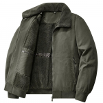 Žiemos Nauja Vilnos Stora &Scaron;ilta Aviatoriaus Striukė Vyrams Mada Laisvalaikio Neperpučiama Striukė Vyrams Rudens Vir&scaron;utiniai Drabužiai Lauko Kailio Apykaklė Striukė Vyrams M