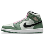 Air Jordan 1 Mid SE Dutch Green Moteri&scaron;ki Sportbačiai Juodi Vos-Žali Arkties-Rožiniai CZ0774-300 36.5