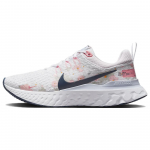 Nike React Infinity 3 Premium Gėlių Akvarelės Moteri&scaron;ki Sportbačiai Balti Platinaus Atspalvio Perlo Rožiniai FD4151-100 36