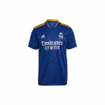 Adidas Madrido &bdquo;Real&ldquo; i&scaron;vykos ​​žaidimo trumpomis rankovėmis futbolo megztiniai vyri&scaron;ki mar&scaron;kinėliai mėlyni H40942 S